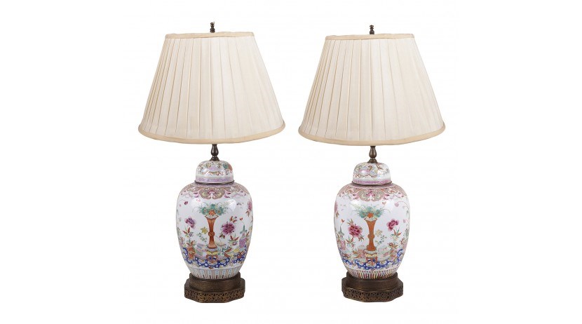 Antique chinese ginger jar sales lamps