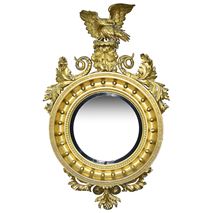 Large Regency gilded Convex Wall Mirror, circa 1820