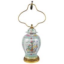 19th Century Chinese Famille Rose lamp.