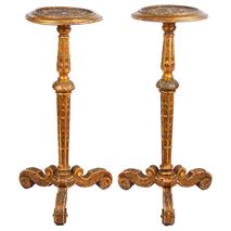 Pair gilted torchers, 19th Century