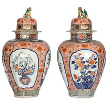 Large Pair of 19th century Japanese Imari Vases 32"(81cm)