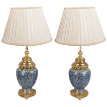 Pair of early 20th Century CloisonnÃ© vases / lamps. 