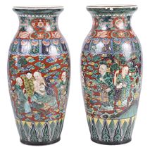 Pair of 19th Century Kutani Vases