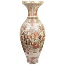 Monumental 19th century Satsuma vase, 143cm (56") high