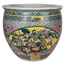 19th Century Chinese Famille Verte Fish bowl. 