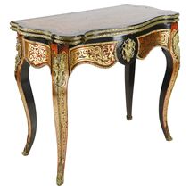 19th Century French Boulle card table.