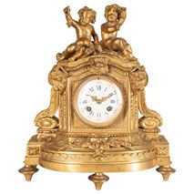 A 19th Century French Clock with Cherubs 