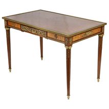 French 19th Century Parquetry inlaid table, in the style of Linke.