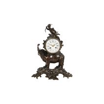 19th Century French bronze Elephant mantel clock.