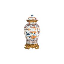 18th Century Chinese lidded Imari vase, ormolu mounted.
