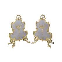 PAIR 19TH CENTURY FRENCH GILDED FIRE SCREENS
