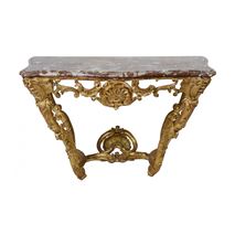 French 18th Century gilded console table.