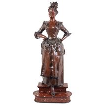 19th Century Classical bronze lady, by Van der Straeten