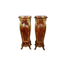 Pair 19th Century Pedestals by Francoise Linke.