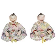 Rare pair of 19th Century Meissen nodding Pagodas.