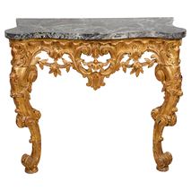 19th Century French carved gilt wood console table.