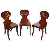 3 Regency Gillows Hall chairs, 1820