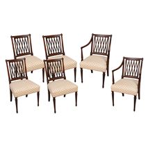 Set of 6 Sheraton period Mahogany dining chairs, circa 1780
