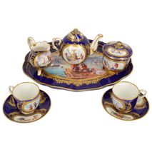 19th Century French Sevres style porcelain Cabaret set.