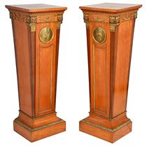 Pair 19th Century classical pedestals