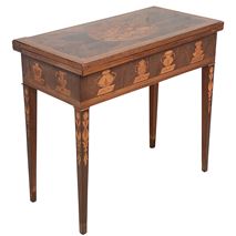 18th Century Marquetry inlaid card table.