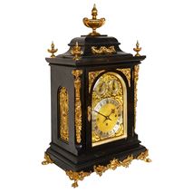 A 19th Century ebonised Westminster chiming mantel clock