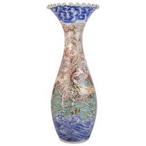 Large Japanese flare neck Kutani Vase, circa 1890