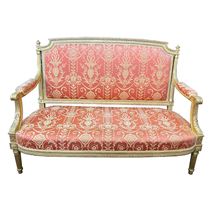 French Cream painted Louis XVI style sofa, circa 1900
