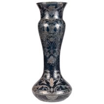 Large Bohemian overlay glass vase.