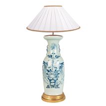 Chinese 19th Century Blue and white vase / lamp