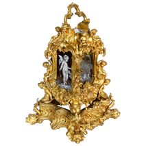 Wonderful Louis XVI style gilded ormolu ornate carriage clock.