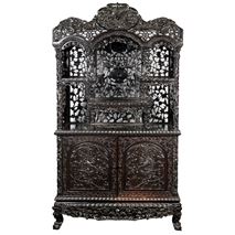 19th Century Chinese hardwood side cabinet.