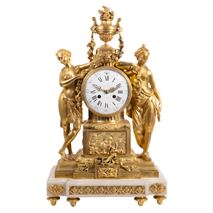Large Louis XVI Style Ormolu Mantel Clock, 19th Century
