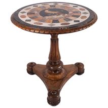 19th Century speciemen mable top table, by J. Darmanin and Sons
