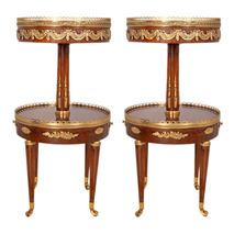 A near pair of Louis XVI style side tables, circa 1900