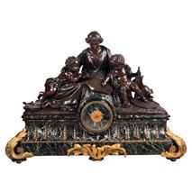Large 19th Century bronze mantle clock.