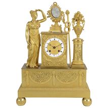 19th Century French classical ormolu mantel clock.