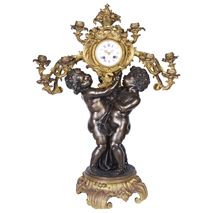 Large French 19th Century bronze cherub clock.