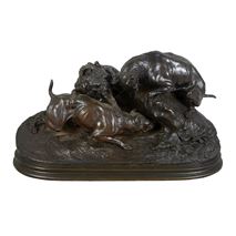 Mene, bronze hunting Dogs, circa 1880
