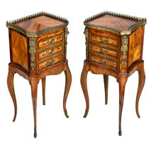Pair Louis XVI style side tables, circa 1890