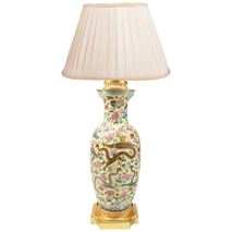Chinese Famille Rose vase / lamp.