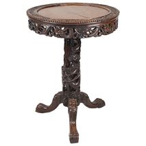 19th Century Chinese Hardwood Side Table 