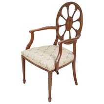 19th Century Satinwood Sheraton revival armchair.