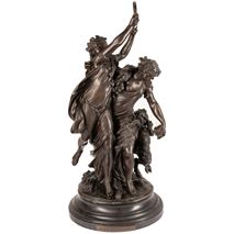 19th Century Clodian bronze of classical Bacchus influenced dancing maidens