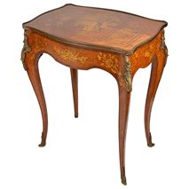 Pair of Louis XVI style inlaid side tables. Circa 1900