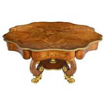 Centre Table, 19th Century Marquetry Inlaid 