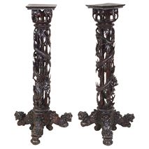 Pair of Chinese Torchas, 19th Century