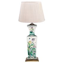 19th Century Chinese Famille Verte vase / lamp.