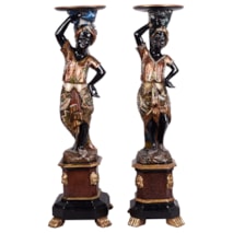 Pair of 19th Century Venetian Blackamoor Figures