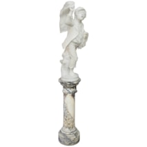 19th Century Marble statue a Street Seller, by Danini Achille. 197cm(77.5") high